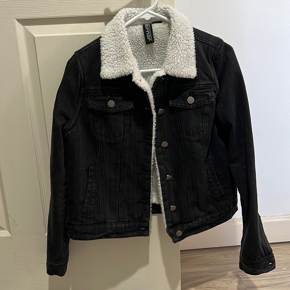 Black denim jacket